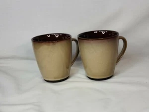 Set of 2 Sango mugs replacements Nova Brown Vintage - Picture 1 of 3
