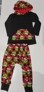 Dr. Seuss Santa Grinch Stole Christmas Kid SZ 4T Family Pajamas PJs Gift Unisex - Picture 1 of 3