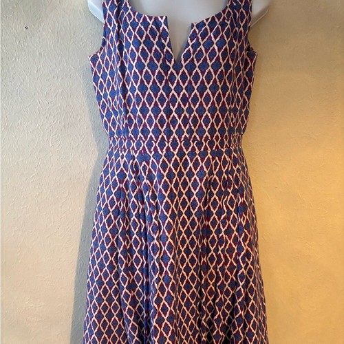 Abito senza maniche Tory Burch geometrico blu e rosa