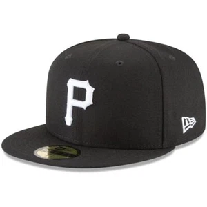 Pittsburgh Pirates New Era 5950 League Basic eng anliegende Mütze - schwarz/weiß - Bild 1 von 1