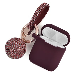 Apple Airpods 1&2 case Airpods Case Keychain with Diamond Ball - Picture 1 of 7