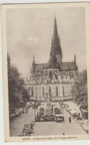 Antike unbespielte AK Willibrordikirche und Kriegerdenkmal, Wesel Deutschland - Bild 1 von 2
