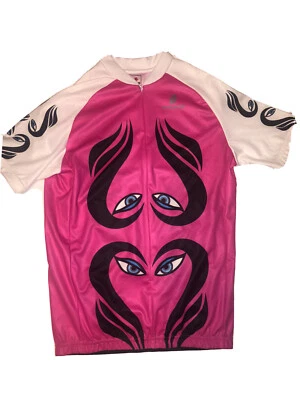 Camiseta deportiva de ciclismo Hincapie rosa blanco M con estampado gráfico de ojos todos los ojos en ti Foto 1 de 4