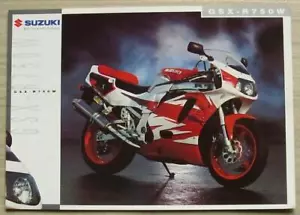 SUZUKI GSX-R750W MOTORCYCLE Sales Brochure Nov 1994 #99999-A0006-5S - Picture 1 of 2