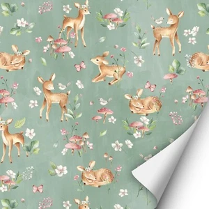 2 x 0,9 m lámina autoadhesiva - ciervo verde (16,66 €/m²) lámina adhesiva lámina decorativa muebles - Imagen 1 de 6