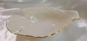 Lenox Dove Collection Open Candy Dish Bowl Gold Trim 8" x 4.75" x 2.5" USA VGC - Picture 1 of 11