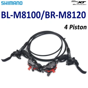 Shimano Deore XT BL-M8100 BR-M8120 4 Piston Front Rear Hydraulic Disc Brakes - Picture 1 of 7