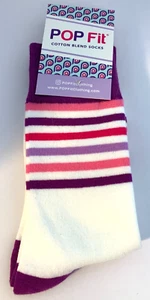 Calcetines Pop Fit de mezcla de algodón crew talla única nuevos con etiquetas os para mujer - Imagen 1 de 2