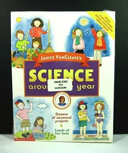 Set of 3 SCIENCE Books Janice VanCleave Around The Year, Projects, Shocking NEW - Imagen 1 de 5