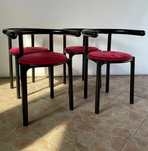 A set of 4 Anna Castelli Ferrieri Kartell Chairs Cover