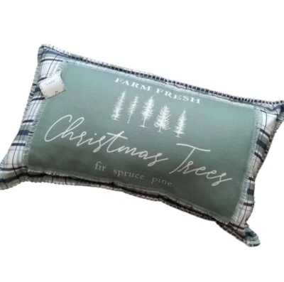 Kirkland's Blue Plaid Holiday Long Accent Pillow - Image 1 of 4
