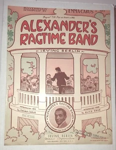 Alexander's Ragtime Band Piano Sheet Music 1938 Reprint Irving Berlin Movie - Picture 1 of 5