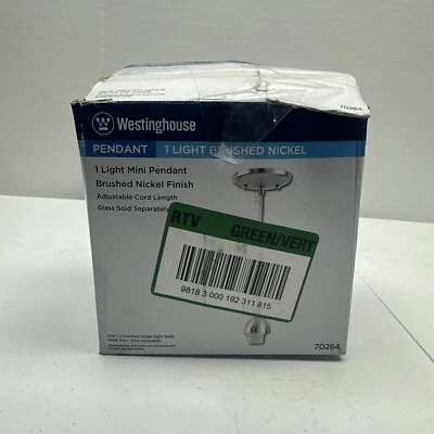 Kit de mini luces colgantes Westinghouse acabado níquel herrajes incluidos plata 70284 Foto 1 de 2