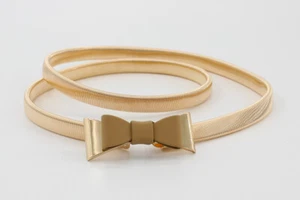 Ladies Elegant Silver Belts for Dress Skinny Women Luxury Elastic Waist Metal Ch - Picture 1 of 17