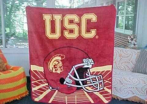 USC Trojans 50" x 60" Throw Blanket ~ Northwest Company , Made in USA Cover