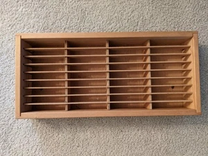 Vintage Napa Valley Wooden 36 Cassette Tape Storage Holder. Wall Mountable. - Picture 1 of 7
