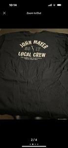 John Mayer 2017 Local Crew T-shirt - XL Black-Gildan Heavy Cotton - Picture 1 of 4