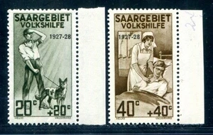 SAAR 1927 122III,123II ** MNH FLAWLESS FLAWLESS VARIETIES (H2339 - Picture 1 of 2
