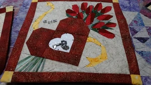 handgefertigter gesteppter Wandbehang - Bild 1 von 1