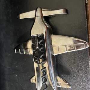GODINGER SILVER ART Avión Auto Tirador Tornillo de Corcho Plateado BONITO - Imagen 1 de 3