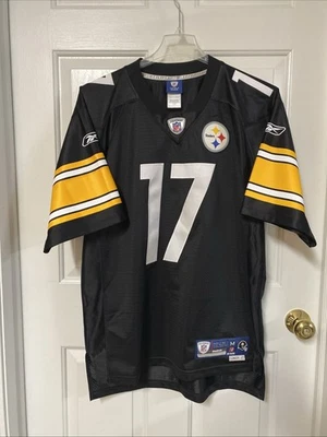 复古 Mike Wallace 匹兹堡钢人队 NFL 锐步球衣缝制男式小号 + 2 — 第 1/4 张图片