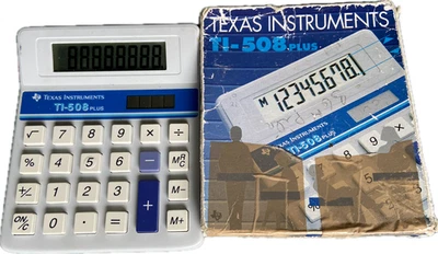 TEXAS INSTRUMENTS  TI-508 PLUS, VINTAGE CALCULATOR, (working) - Image 1 of 4