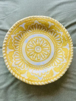 "Juego de 8 mesas de verano florales amarillas de alta resistencia de 9""" Foto 1 de 2