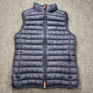 Save The Duck Vest Mens XS Blue Plumtech Synthetic Down Puffer Lightweight - Picture 1 of 17