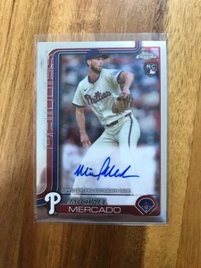 2025 Topps Chrome Michael Mercado Rookie Auto #RA-MME (AU, RC) - Bild 1 von 2