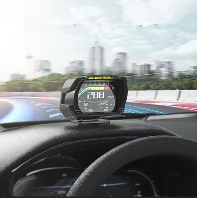 Car OBD2 Head Up Display HUD Speedometer Temp Turbo RPM Gauge Digital Auto Meter - Image 1 of 4
