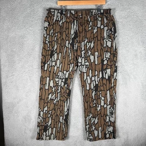 Vintage Trebark Camo Hunting Pants Cabelas Men's 42 Fatigues 80s Canvas USA Made - Picture 1 of 11
