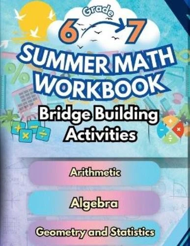 Summer Bridge Bu Summer Math Workbook 6-7 Grade Bridge Building Acti (Paperback) - Image 1 of 1