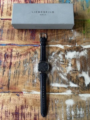 Liebeskind Armbanduhr Leder Damen Quarz Schwarz mit Box - Bild 1 von 4
