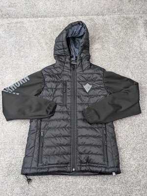 Chaqueta Matterhorn Zermatt para mujer M negra con capucha acolchada Softshell cremallera acolchada Foto 1 de 4