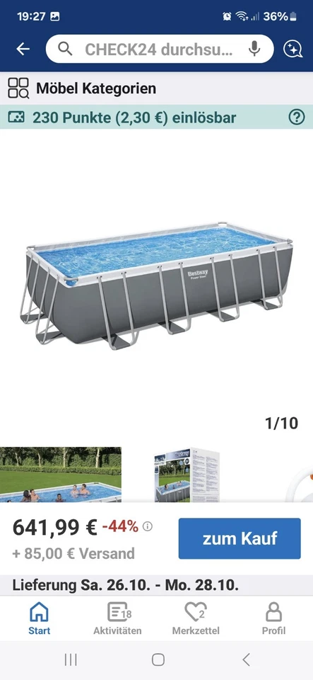 Wasserpool Intex Ultra-frame 549 x 274 x 132 cm  - Bild 1 von 1
