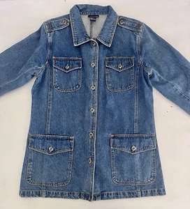Chaqueta Jean BACCINI Tareas Vintage Pescador Larga Talla L - Imagen 1 de 8