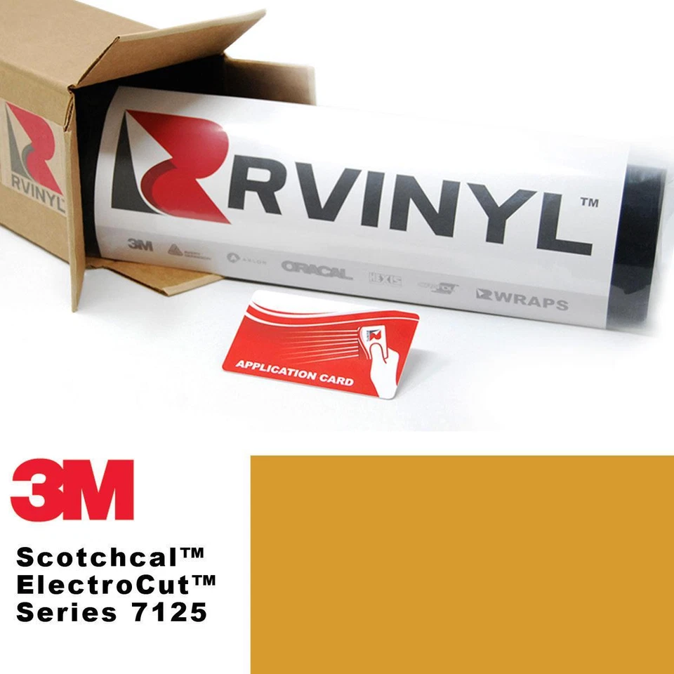 Placa de filme de vinil 3M 7125 Scotchcal Harvest ouro 105 artesanato hobby decalque folha rolo - Imagem 1 de 4