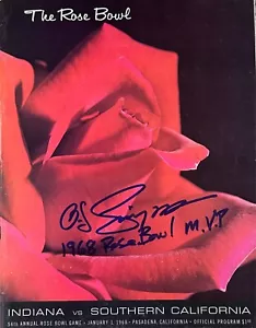 O.J. Simpson Signed Autographed 1968 The Rose Bowl Program JSA Indiana vs USC - Picture 1 of 2