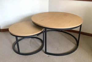 2 Piece Giselle Nesting Tables Coffee Table Set rrp $180 - Picture 1 of 8