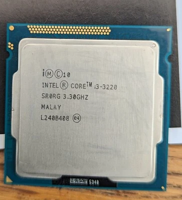 Intel Core i3 3220 3.3GHz Dual Core Processor CPU SR0RG 1155 Ivy Bridge + Fan - Image 1 of 3