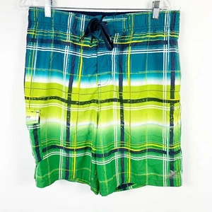 ZeroXposur Large Swim Trunks Lined Green Blue - Picture 1 of 4