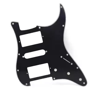 More details for strat stratocaster hsh humbucker guitar pickguard scratch plate black uk seller