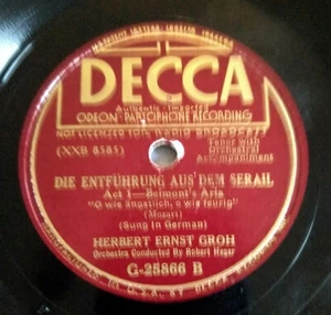 Herbert Ernst Groh: Die Zauberflote/ Die Entfuhrung Aus Dem Serail 78 RPM - Foto 1 di 3
