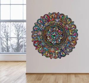 Mandala Flower Wall Art Nursery Vinyl Sticker Laptop Bedroom Car Van Decal a561 - Picture 1 of 2