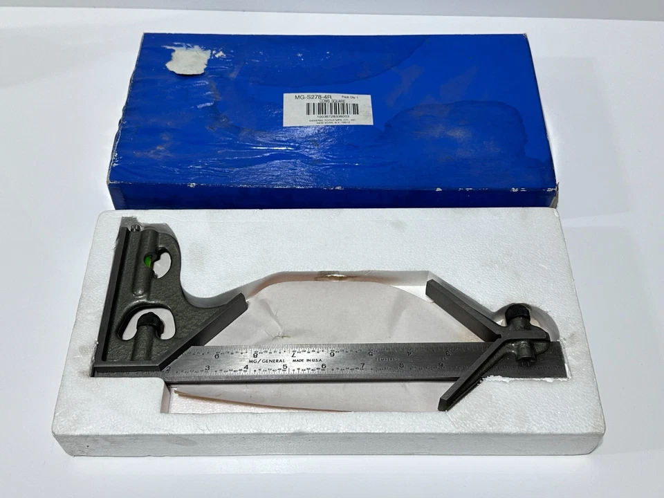 GENERAL Tools USA (NOS Rare) MG-S278-4 Toolmakers Combination Square, New in Box - Image 1 of 4