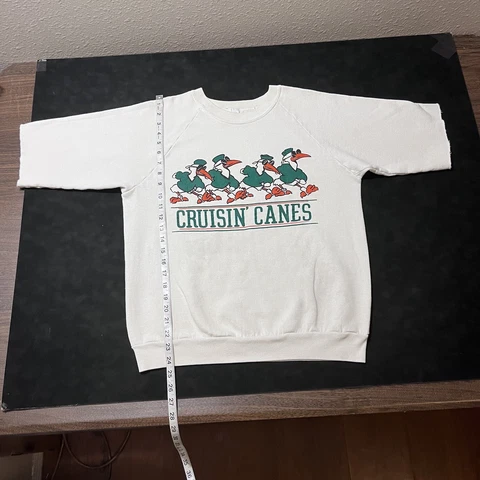 Vintage University of Miami Hurricanes Ibis UM Canes 80s Crewneck Sweatshirt Cover