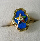 10K Gold Masonic Ring ORDER OF THE EASTERN STAR Size 4.5-5 Hallmarked, Art Deco