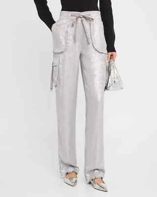 LE SUPERBE NWT $325 Glistening Santa Cruz Straight Leg Pants in Starlight Sz 4 - Image 1 of 4