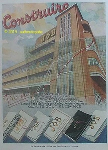 PUBLICITE JOB PAPIER A CIGARETTES USINE A TOULOUSE DE 1941 FRENCH AD PUB RARE - Picture 1 of 1