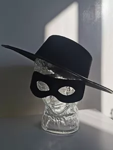 Schwarze Zorro Maske Augenmaske Fasching Karneval Kostüm Party - Bild 1 von 2